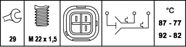 Comutator temperatura ventilator radiator