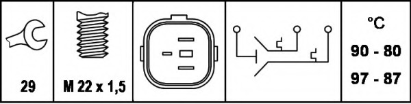 Comutator temperatura ventilator radiator