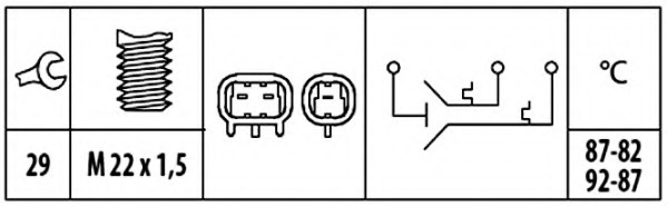 Comutator temperatura ventilator radiator