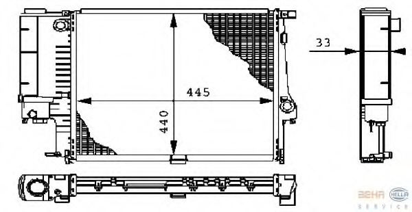Radiator racire motor