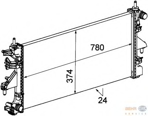 Radiator racire motor