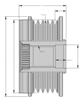 Fulie alternator 9xu358038-341