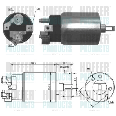 Solenoid electromotor