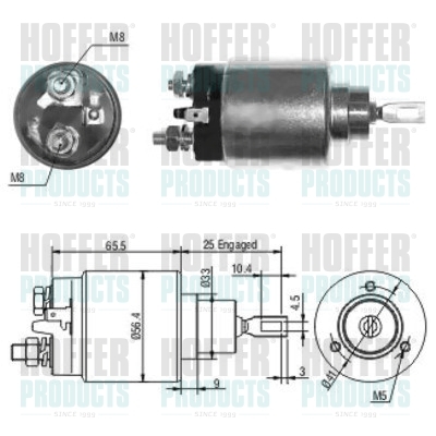 Solenoid electromotor