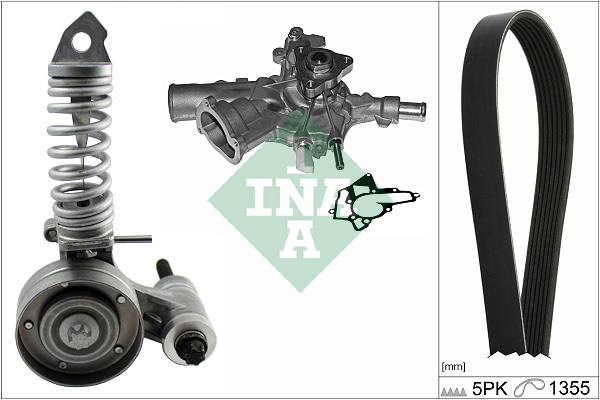 Pompa apa + set curea transmisie cu caneluri
