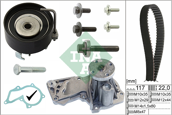 Set pompa apa + curea dintata