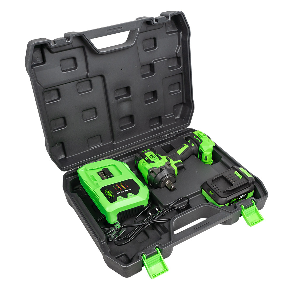 Masina de insurubat cu acumulator , antrenor patrat 1/2 inch, 0-3000 bpm, cuplu max 550 nm, 1 x acumulator 4ah, 20v, cutie depozitare