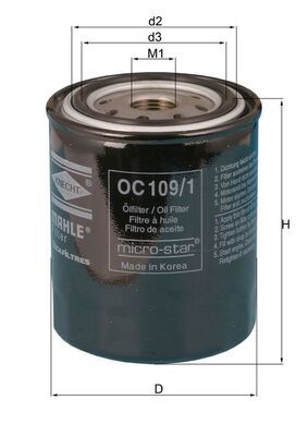 Filtru ulei oc109/1