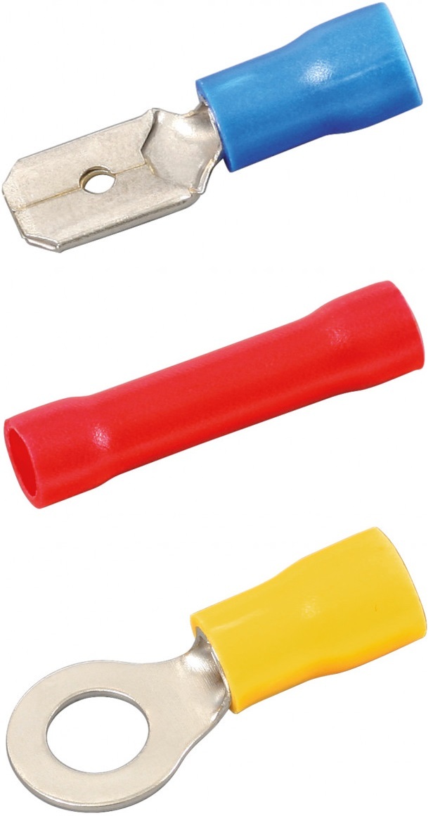 Set 360 conectori electrici , rosu 0.5-1.5 mmp, albastru 1.5-2.5 mmp, galben 2.5-6.0 mmp, cutie plastic