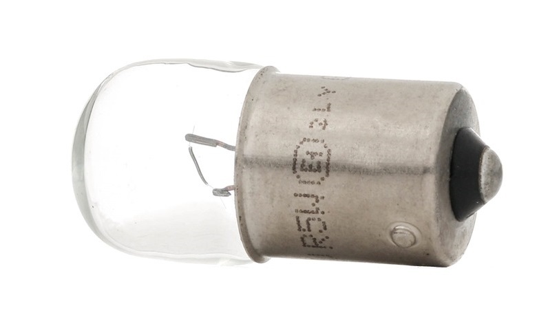 Bec auto pentru iluminare numar circulatie , r5w, tensiune 12v, putere 5w, ba15s, cu soclu de metal cireasa
