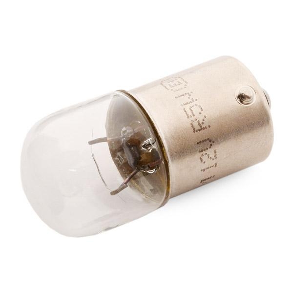 Bec auto pentru iluminare numar circulatie , r5w, tensiune 12v, putere 5w, ba15s, cu soclu de metal cireasa