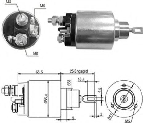 Solenoid electromotor