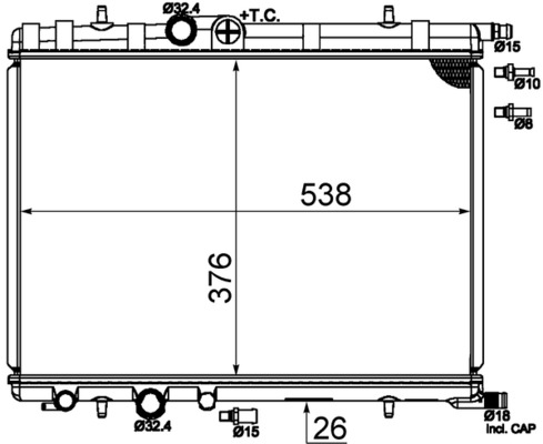 Radiator racire motor