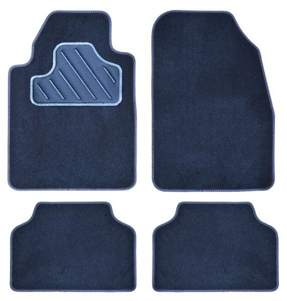 Set 4 covorase auto din mocheta , universal, mocheta, negru