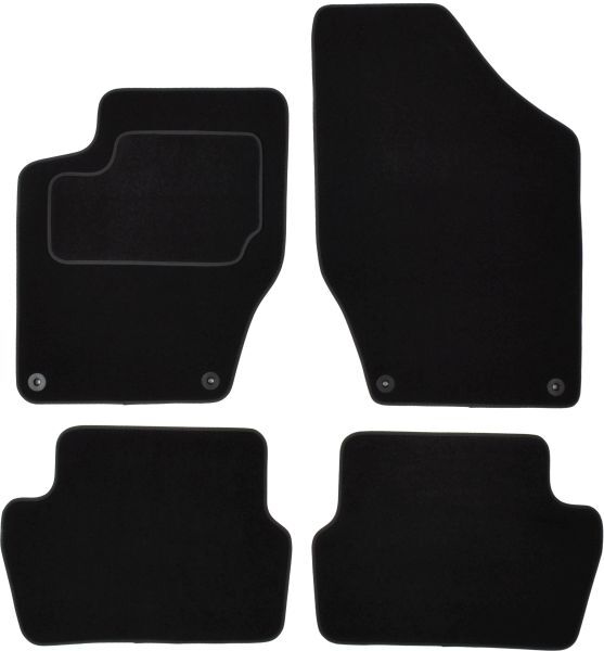 Set 4 covorase auto din mocheta , pentru peugeot 308 i 09.07-10.14, van, mocheta, negru