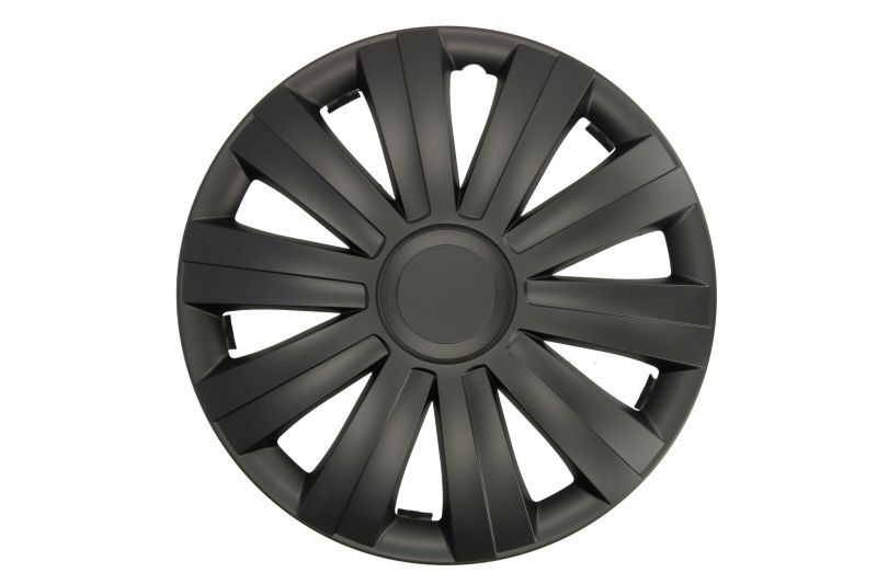 Set 4 capace roti , 15 inch, plastic, negru