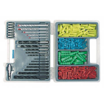 Set burghie/zidarie/lemn/metal , varfuri/dibluri, 300 piese