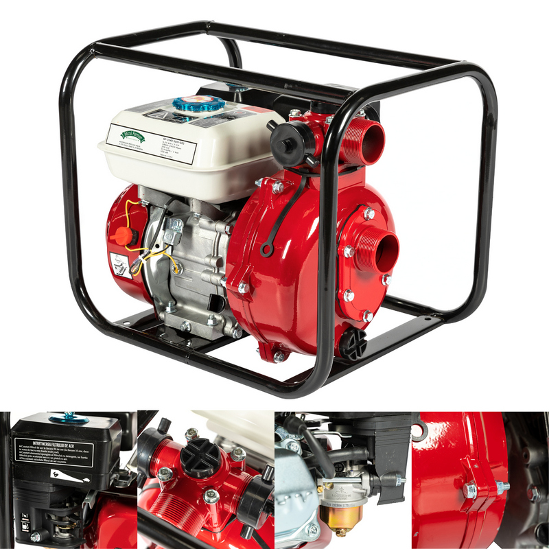 Motopompa de presiune inalta , 2 inch, 7 cp, 210 cc, debit 30 mc/h, motor 4t benzina