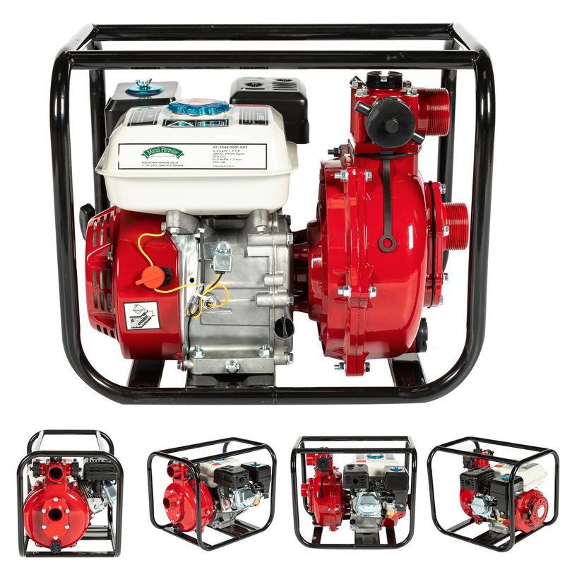 Motopompa de presiune inalta , 2 inch, 7 cp, 210 cc, debit 30 mc/h, motor 4t benzina