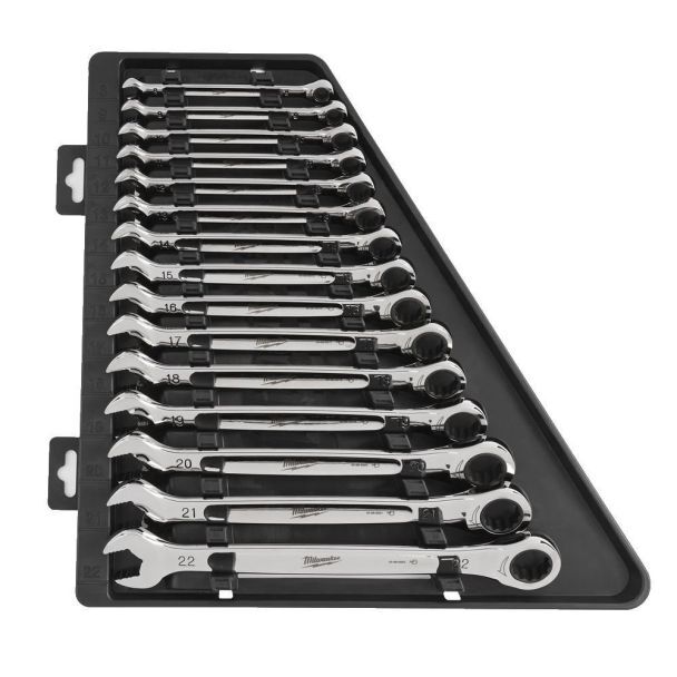 Set 15 chei combinate cu clichet maxbite , 144 dinti, 8-22 mm