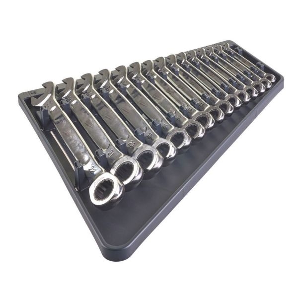 Set 15 chei combinate cu clichet maxbite , 144 dinti, 8-22 mm