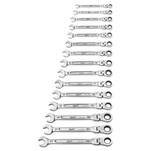 Set 15 chei combinate cu clichet maxbite , 8-22 mm, cap flexibil, metric
