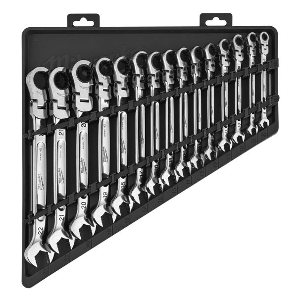 Set 15 chei combinate cu clichet maxbite , 8-22 mm, cap flexibil, metric
