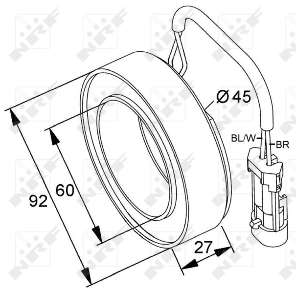 Bobina ambreiaj magnetic compresor