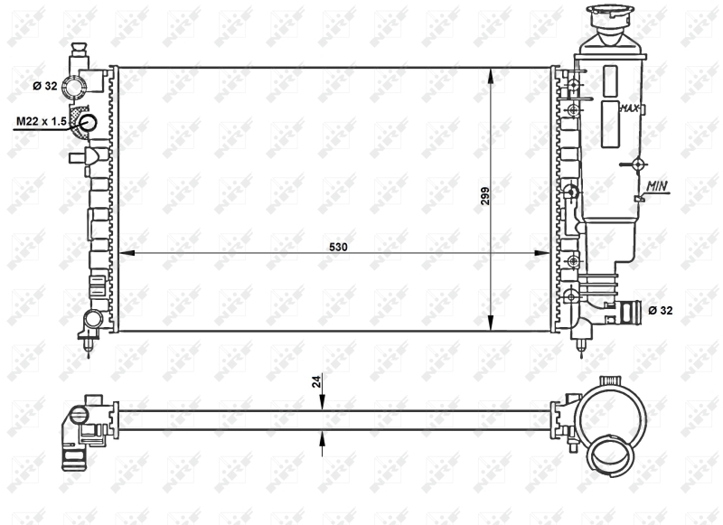 Radiator racire motor