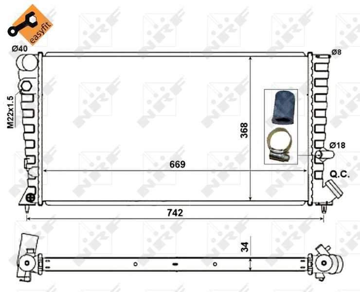 Radiator racire motor