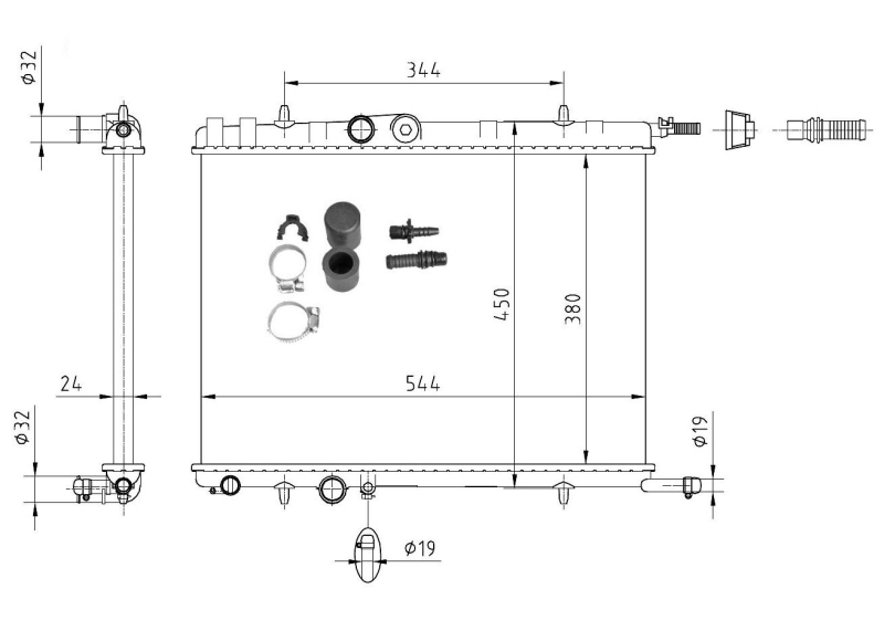 Radiator racire motor