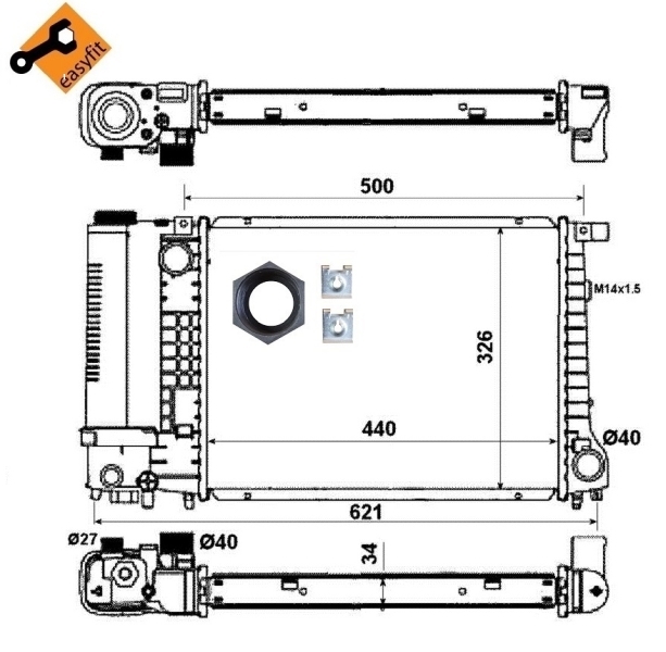 Radiator racire motor