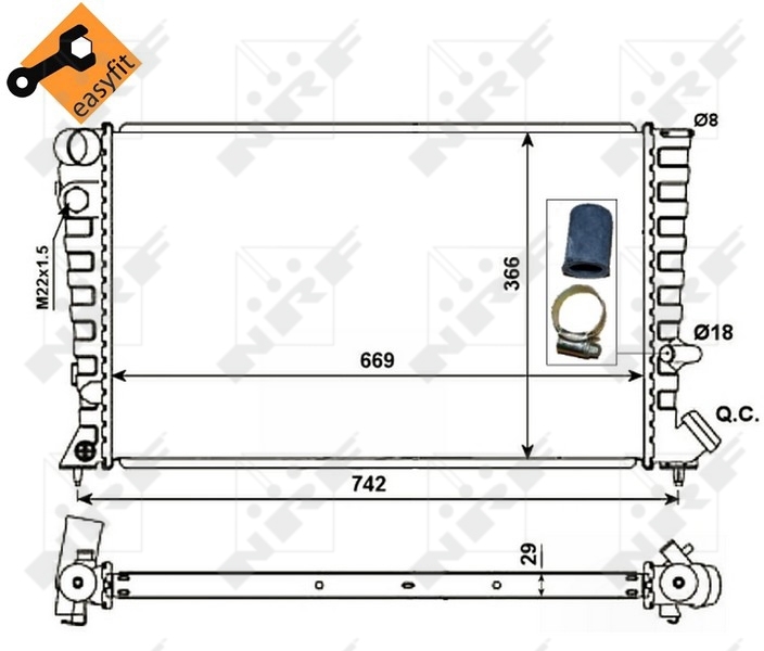 Radiator racire motor