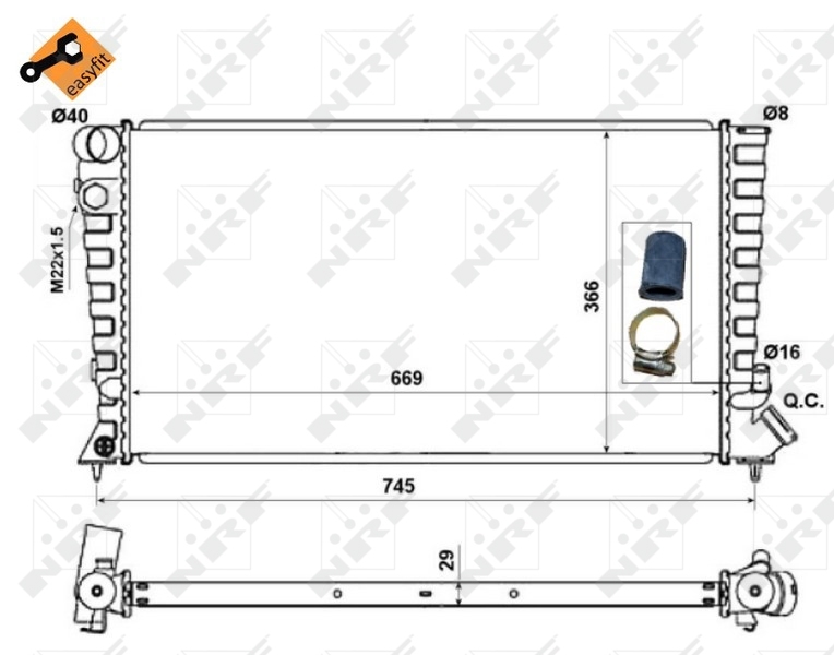 Radiator racire motor
