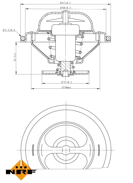 Termostat lichid racire