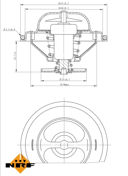 Termostat lichid racire
