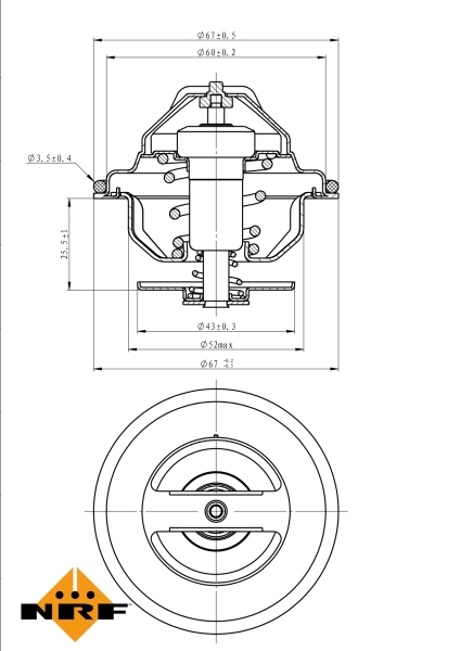 Termostat lichid racire