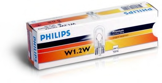 Bec auto cu soclu din sticla w1.2w 12 v, w2x4,6d,