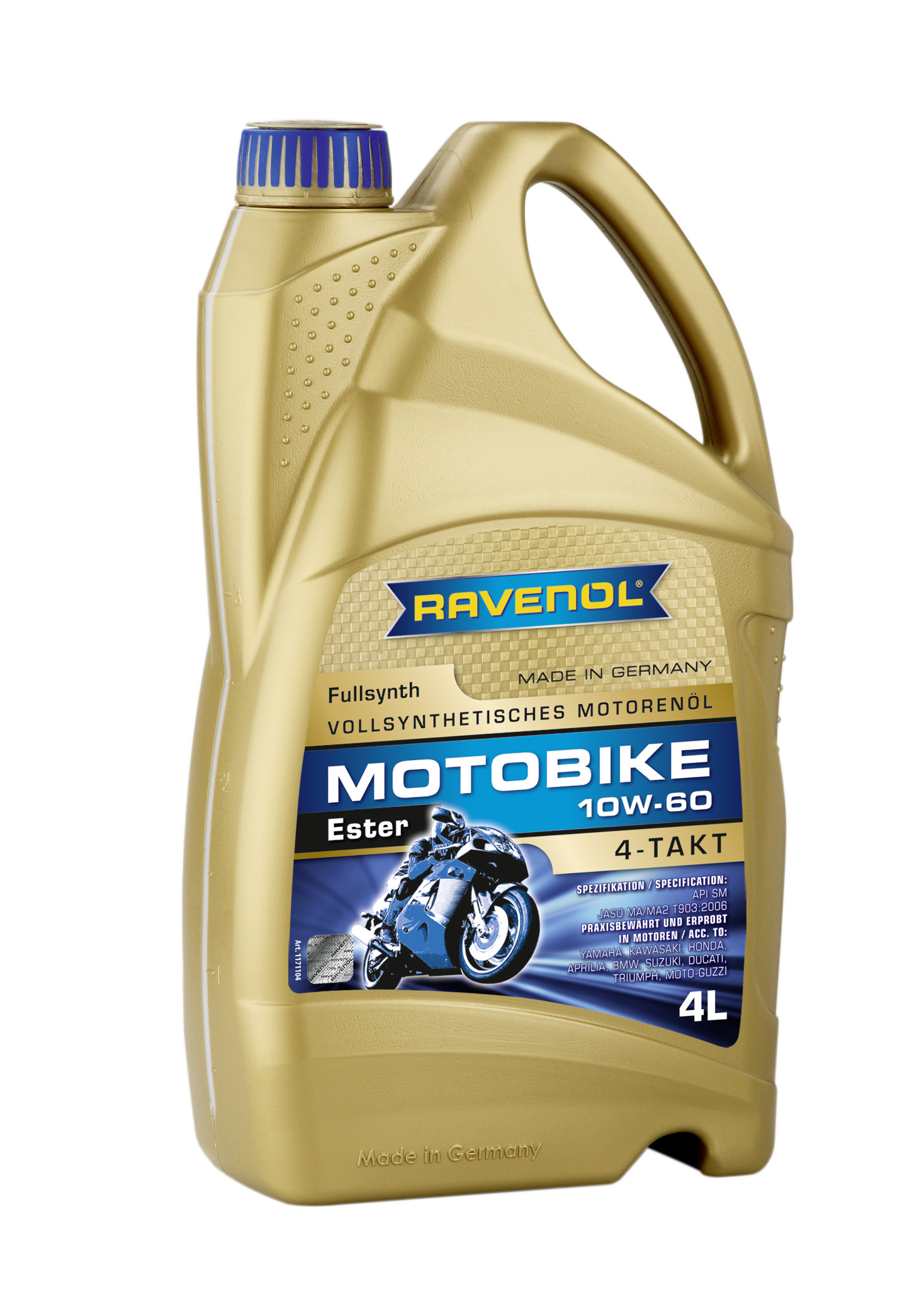 Ulei motor 4 timpi motobike 4-t ester 10w60 , volum 4 litri, pentru motociclete