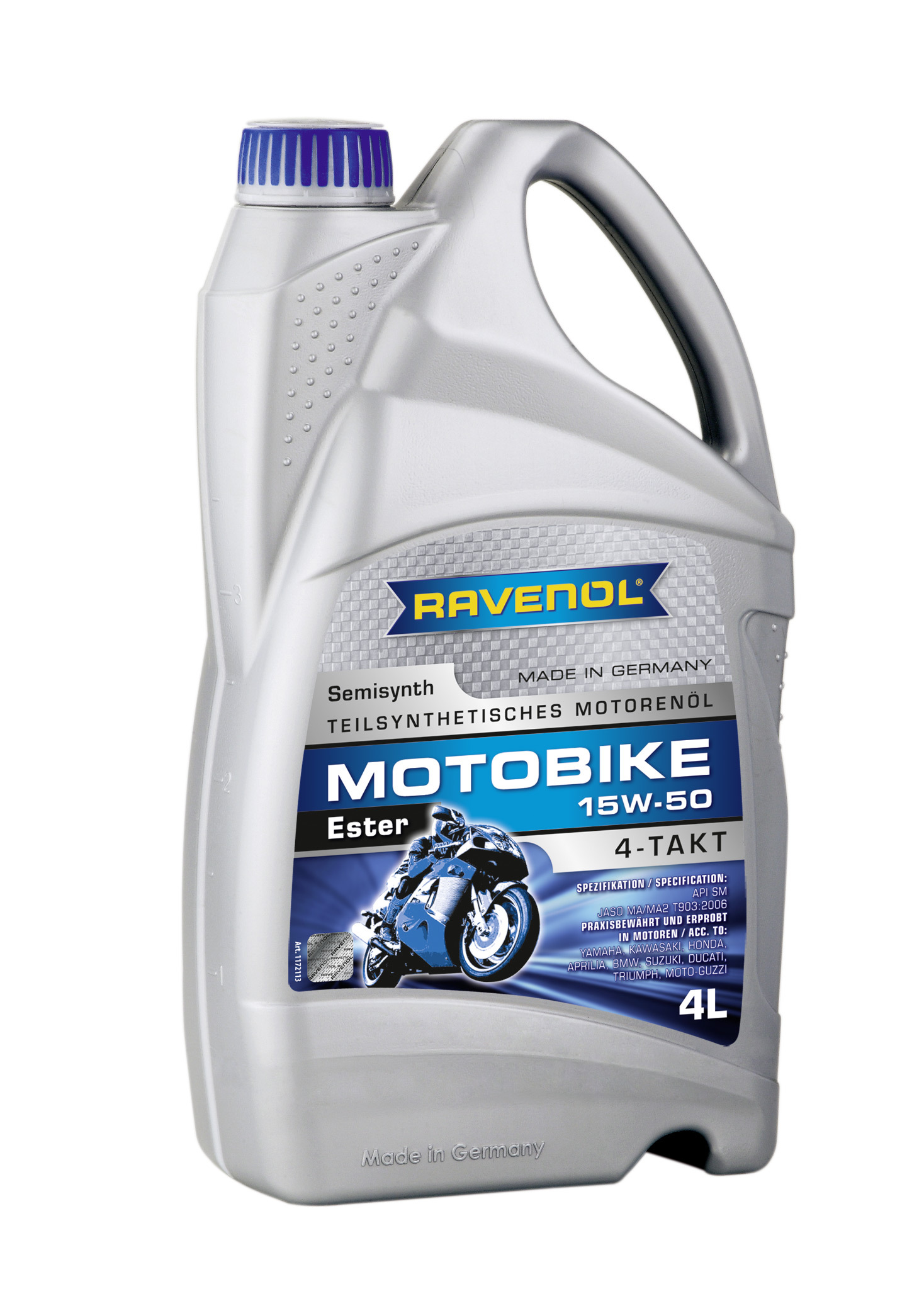 Ulei motor 4 timpi motobike 4-t ester 15w50 , volum 4 litri, pentru motociclete