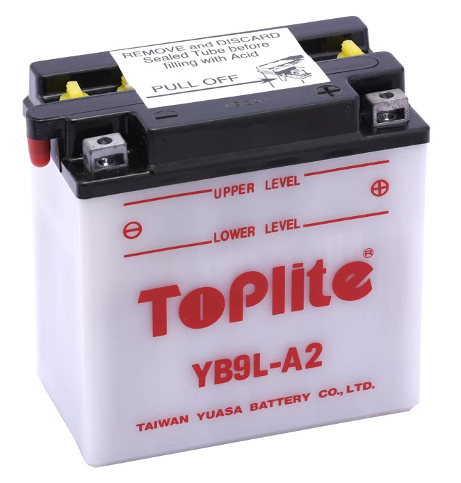 Baterie moto , tensiune 12v, amperaj 9 ah, curent pornire 100 a, 135 x 75 x 140 mm, borna dreapta plus, nu contine solutie electrolit