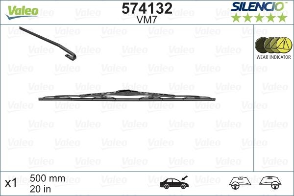 Lamela stergator parbriz silencio performance , lungime 500 mm, standard