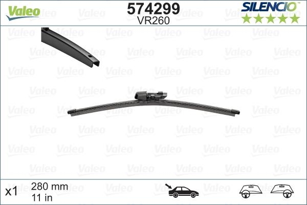 Lamela stergator spate silencio x.trm rear , lungime 280 mm