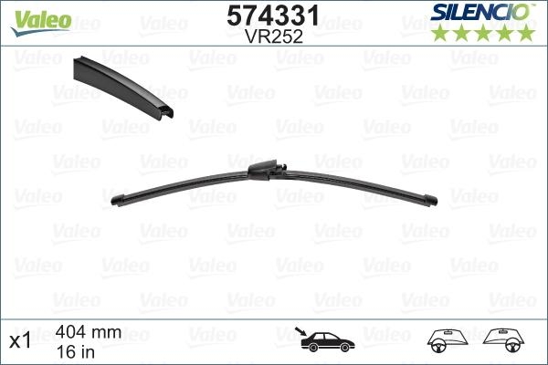 Lamela stergator spate silencio x.trm rear , lungime 405 mm