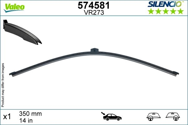 Lamela stergator spate silencio x.trm rear , lungime 350 mm, fara carcasa