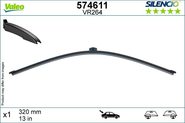 Lamela stergator luneta silencio rear, lungime 335 mm