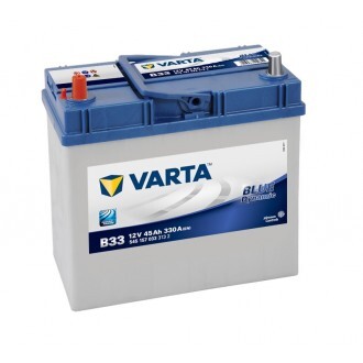 Baterie auto blue dynamic b33 , 12 v, 45 ah, 330 a, asia, borna inversa, subtire, 238x129x227 mm