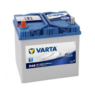 Baterie auto blue dynamic d48 , 12 v, 60 ah, 540 a, asia, borna inversa, 232x173x225 mm