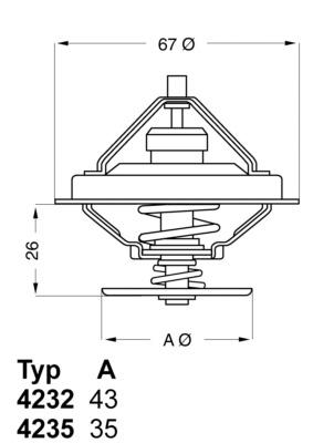 Termostat lichid racire