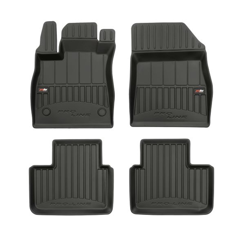 Set 4 covorase auto din cauciuc , pentru renault talisman 06.15-, saloon/station wagon, cauciuc tpe, negru